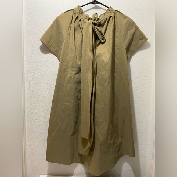 Sea New York  mini dress pleated tie back accent size 6 virgin wool linen nylon - Picture 1 of 10